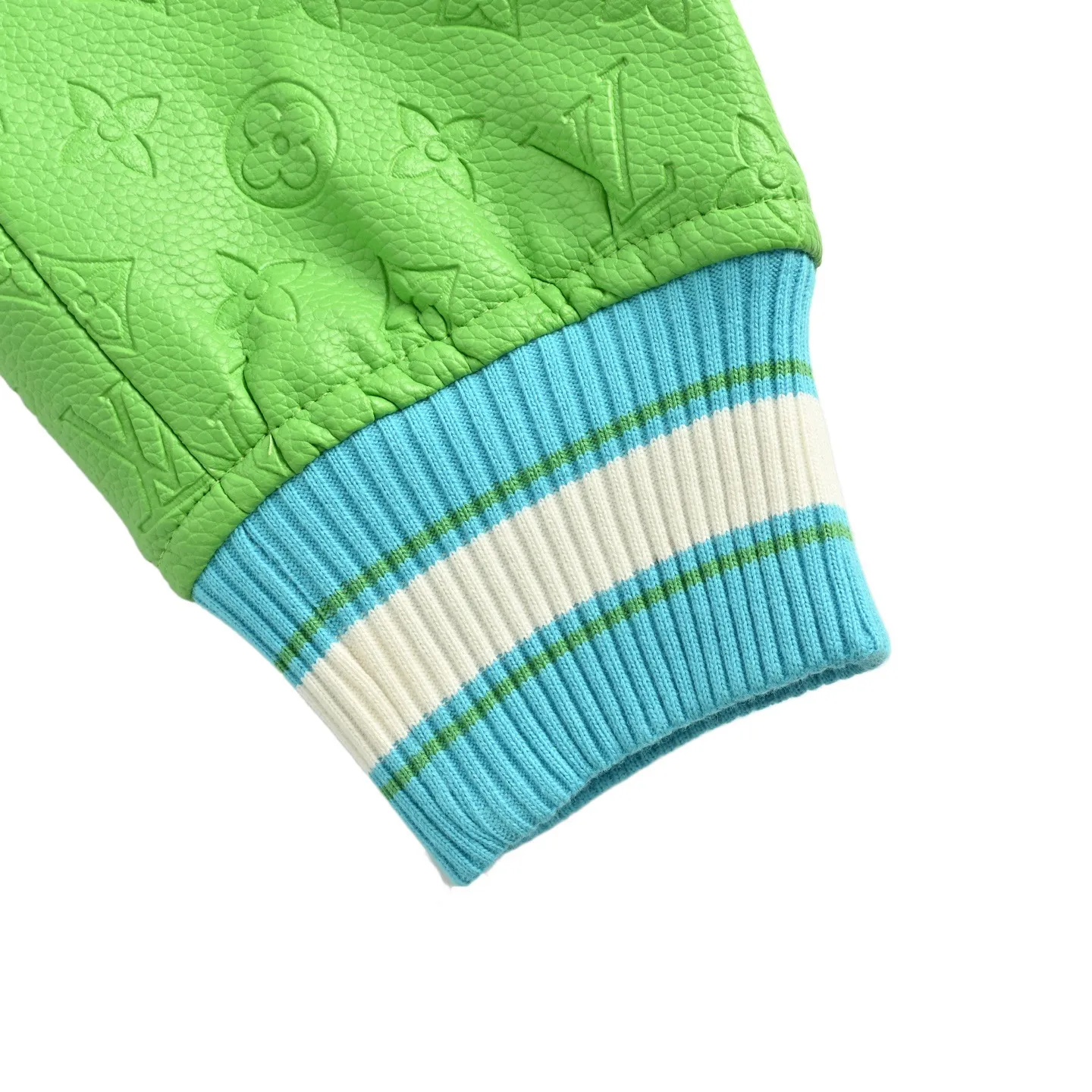 Louis Vuitton/Louis Vuitton duck towel embroidered sleeves old flower embossed baseball jacket